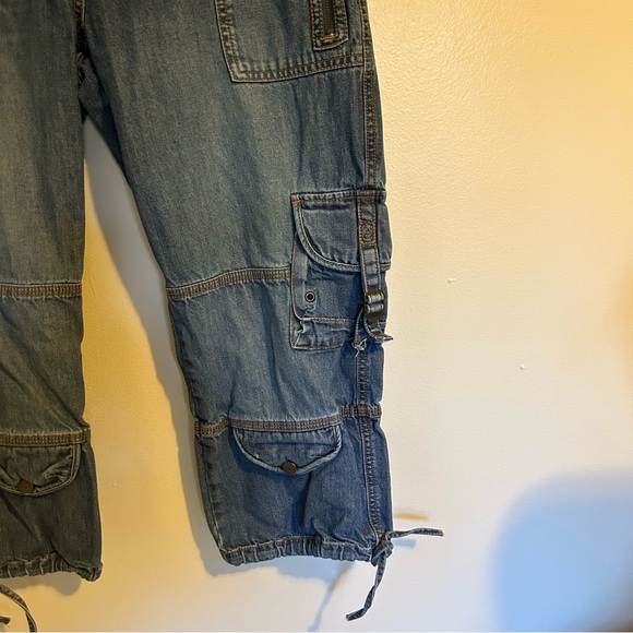 Vintage Y2K The Limited Cropped Cargo Jeans Size 8 - Picture 4 of 10
